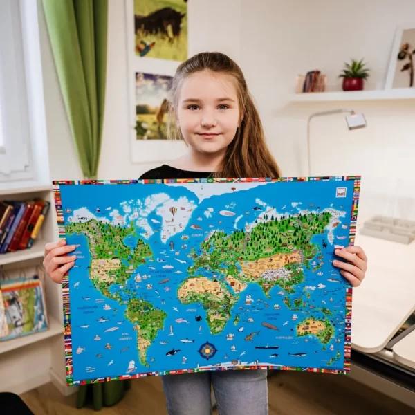 Накладка на стол "Карта мира" магазин Status в Ташкенте